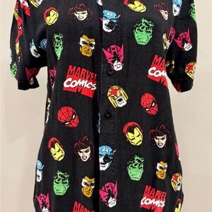 Men's Black Graphic Shirt Classic Marvel Comics